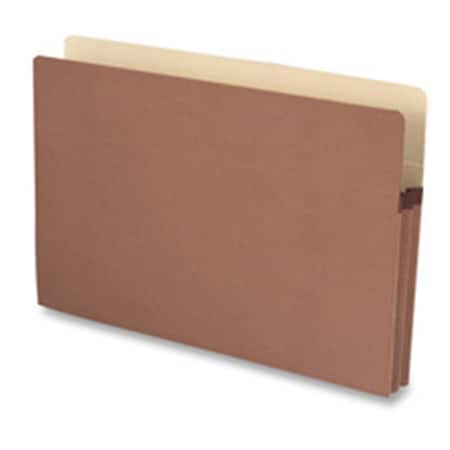 Business Source File Pocket- 1-.75in. Exp.- Legal- Redrope BSN65793